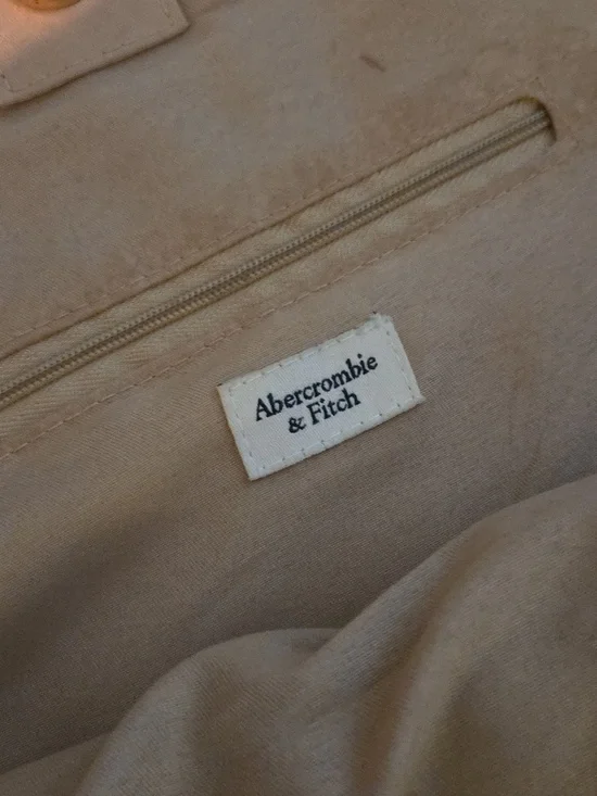 Abercrombie & Fitch Large Straw Women's Tote Bag Tan Round Crossbody Purse - Picture 2 of 3